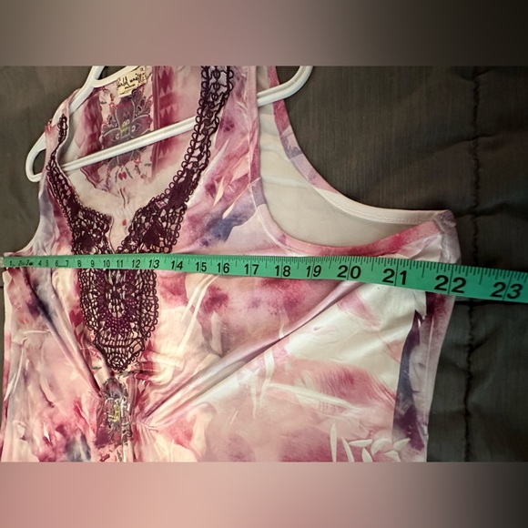 World Unity Womens Plus 1x Embellished V Neck Maxi Dress Sleeveless Boho Size 1X - Picture 8 of 8